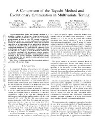 A Comparison of the Taguchi Method and Evolutionary Optimization in Multivariate Testing