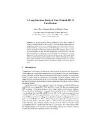 A Long-Duration Study of User-Trained 802.11 Localization