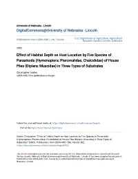 Effect of Habitat Depth on Host Location by Five Species Of