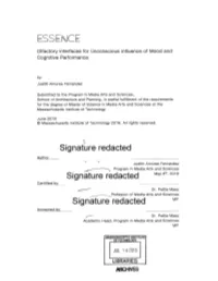 ESSENCE Olfactory Interfaces for Unconscious Influence of Mood and Cognitive Performance