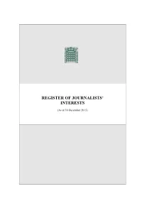 Journalists Register