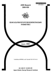 OSCAAR Calculations for the Iput Dose Reconstruction Scenario Ofbiomasstheme2