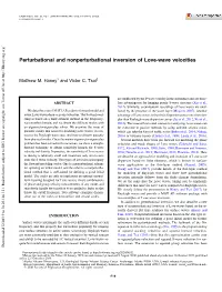Perturbational and Nonperturbational Inversion of Love-Wave Velocities