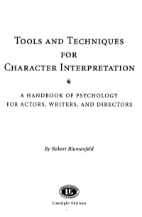 Tools and Techniques for Character Interpretation