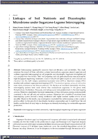 Linkages of Soil Nutrients and Diazotrophic Microbiome Under