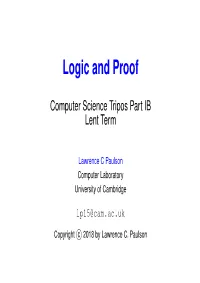 Logic and Proof