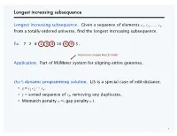 Longest Increasing Subsequence