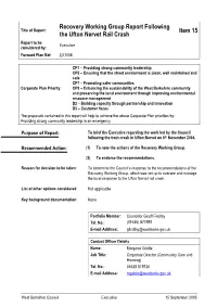 Recovery Working Group Report Following the Ufton Nervet Rail