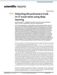 Detecting the Pulmonary Trunk in CT Scout Views Using Deep Learning Aydin Demircioğlu 1,3*, Magdalena Charis Stein2,3, Moon‑Sung Kim1, Henrike Geske1, Anton S
