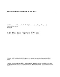 Environmental Assessment Report IND: Bihar State Highways II Project