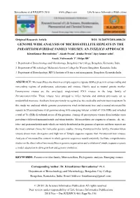 Genome Wide Analysis of Microsatellite Repeats In