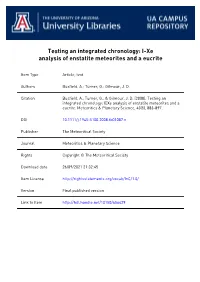 I-Xe Analysis of Enstatite Meteorites and a Eucrite