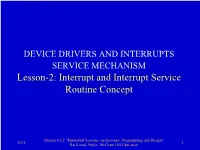 Lesson-2: Interrupt and Interrupt Service Routine Concept