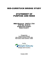 Mid-Currituck Bridge Study Statement of Purpose And