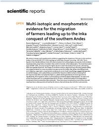 Multi-Isotopic and Morphometric Evidence for the Migration Of