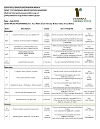 Nov – Feb 2019 JOINT WALKS PROGRAMME (Incl