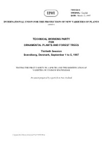 Technical Working Party for Ornamental Plants and Forest Trees