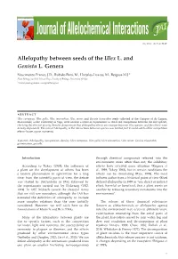 Allelopathy Between Seeds of the Ulex L. and Genista L. Genera