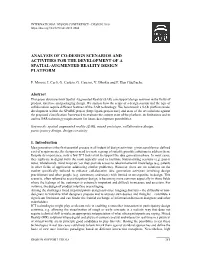 Analysis of Co-Design Scenarios and Activities for the Development of a Spatial-Augmented Reality Design Platform
