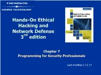 Hands-On Ethical Hacking and Network Defense 3 Edition