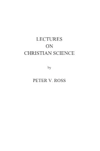 Lectures on Christian Science