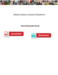 Missile Guidance Systems Explained