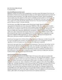 MULTIPLE REGISTRIES DEVELOP by Judy Brummer