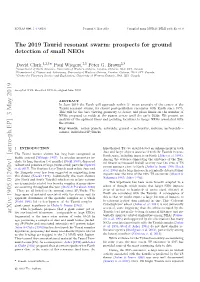 The 2019 Taurid Resonant Swarm: Prospects for Ground Detection of Small Neos