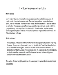 11 – Music Temperament and Pitch