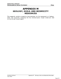 Appendix M Geology, Soils, and Seismicity Resources