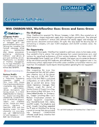 CHARON-VAX Workflowone Customer