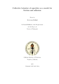 Collective Behavior of Asperities As a Model for Friction and Adhesion