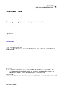 Danish University Colleges Developing Reasoning Competence