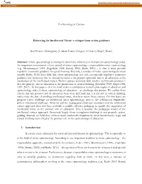 Forthcoming in Episteme Educating for Intellectual Virtue