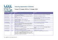 Planning Applications Validated Period