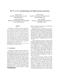 The WANDAML Markup Language for Digital Document Annotation