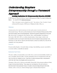 Understanding Biosphere Entrepreneurship Through A