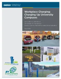 Workplace Charging: Charging up University Campuses