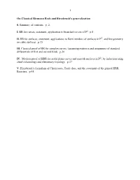1 on Classical Riemann Roch and Hirzebruch's Generalization 0