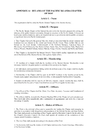 Appendix 13 - Bylaws of the Pacific Islands Chapter of Isoc