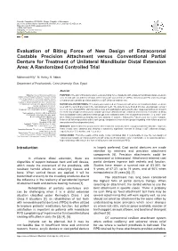 Evaluation of Biting Force of New Design of Extracoronal Castable