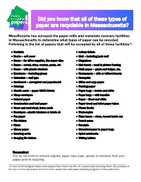 Did You Know That All of These Types of Paper Are Recyclable In
