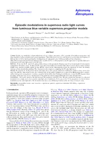 Episodic Modulations in Supernova Radio Light Curves from Luminous Blue Variable Supernova Progenitor Models