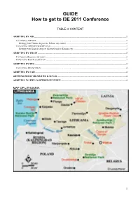How to Get to I3E 2011 Conference