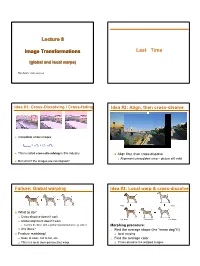 Lecture 8 Image Transformations