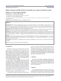 Water Stream in Bidet Toilet Commode As a Cause of Anterior Anal Fissure: a Case-Control Study Pankaj Garg,1,2,* and Pratiksha Singh2