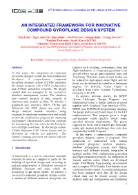 An Integrated Framework for Innovative Compound Gyroplane Design System