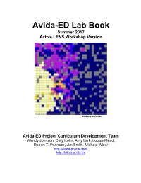 Avida-ED Lab Book Summer 2017 Active LENS Workshop Version