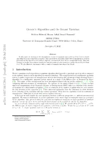 Grover's Algorithm and the Secant Varieties