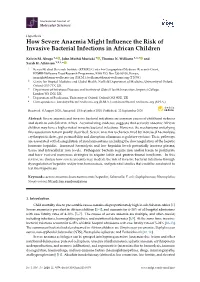 How Severe Anaemia Might Influence the Risk of Invasive Bacterial